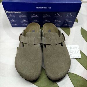 Birkenstock Boston narrow | Cork footbed and suede upper | New with tags
